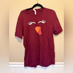 Bella Canvas Maroon Short Sleeve Tee with Graphic Detail